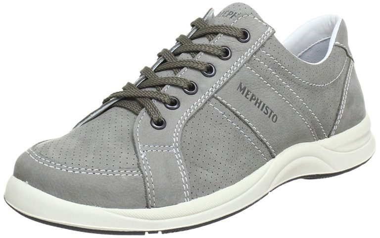 Mephisto HERO PERF nubuck sportive veterschoen voor heren lichtgrijs